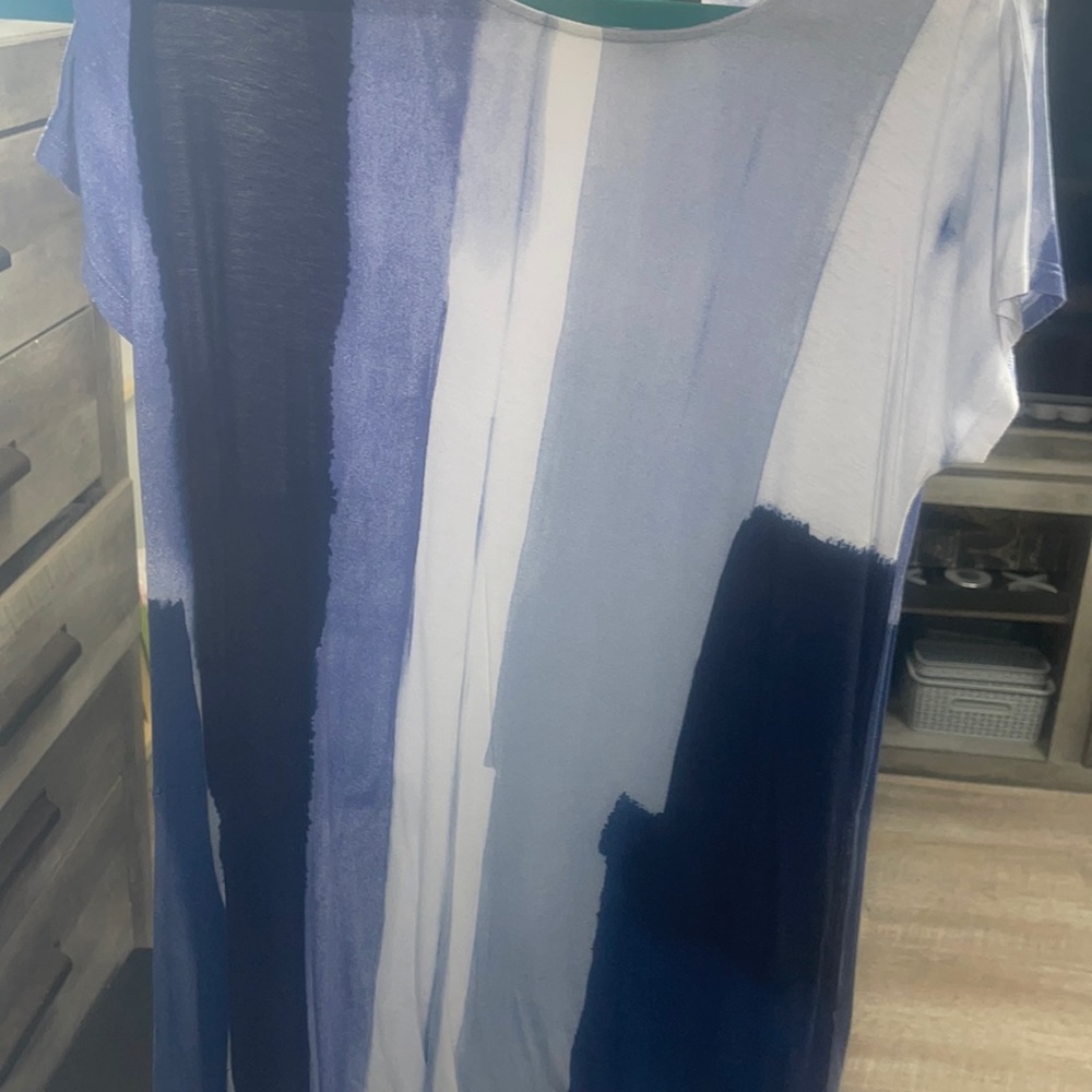 Simply Vera Vera Wang, loose, purple,navy,an light lavender,dress,size small